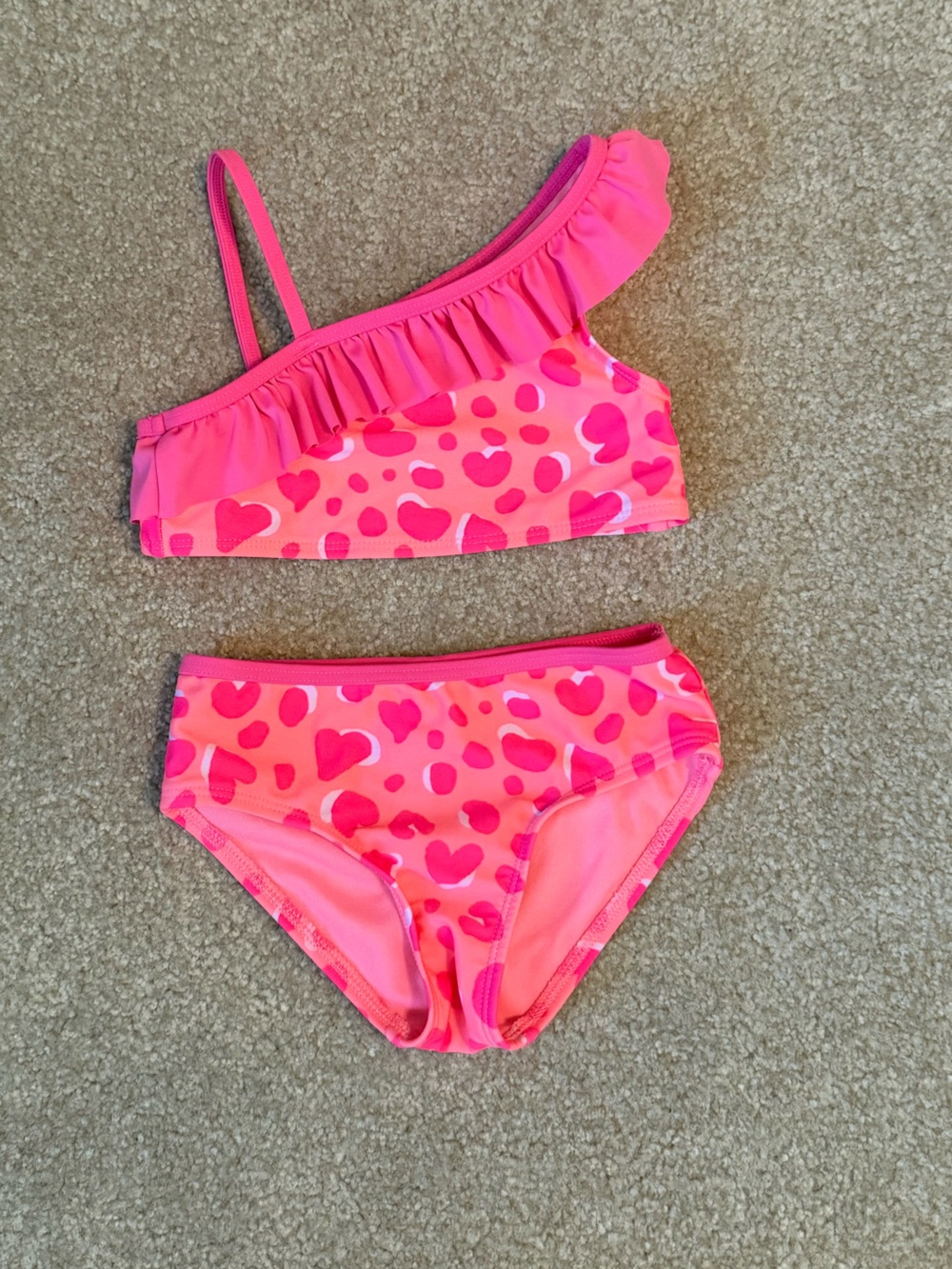 NWOT Toddler Girl’s Pink Leopard Print Two Piece Suit size 4T